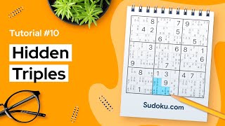 Hidden triples  a Sudoku technique for beginners [upl. by Aimo]