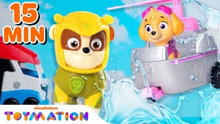 PAW Patrol Toys Rescues and Adventures  15 minute Compilation  Toymation [upl. by Aznerol880]