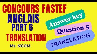 Concours FASTEF Partie 06  correction question 06 et explications détaillées concoursfastef [upl. by Nelyk]