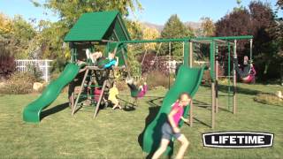 Lifetime Double Slide Deluxe Playset Earthtone [upl. by Klinges]