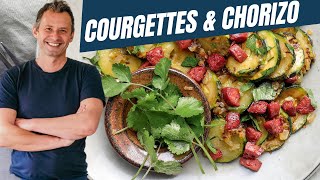 Deliciously Satisfying Sautéed Courgette and Chorizo Recipe  Perfect Summery Side Dish [upl. by Ayekel]