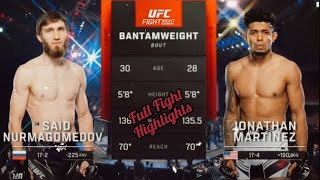 Said Nurmagomedov vs Jonathan Martinez  Full Fight Highlights [upl. by Fran]