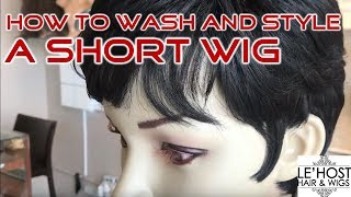 How to Wash and Style a Short Wig [upl. by Martreb]