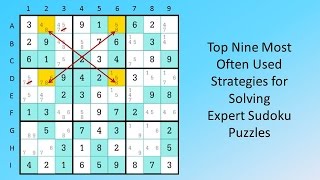 Top Nine Most Often Used Strategies for Solving Expert Sudoku Puzzles [upl. by Fredric]