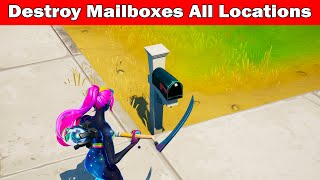 Destroy Mailboxes 5  Fortnite Week 2 Epic Quest All 5 Mailboxes locations [upl. by Rolyak]