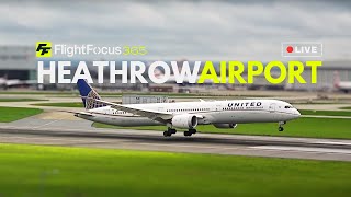 Heathrow Airport Live  Gusty Friday 05th April 2024 [upl. by Nathanial]