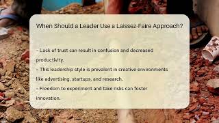 When Should a Leader Use a LaissezFaire Approach  BusinessGuide360com [upl. by Catharina]