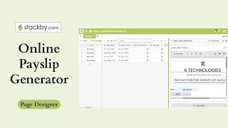 Online Payslip Generator  Stackby Page Designer App [upl. by Ilka228]