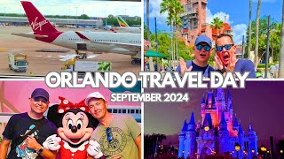 Orlando Florida TRAVEL DAY  Virgin Atlantic Premium Economy  MAN to MCO Walt DIsneyworld Sept 2024 [upl. by Eikcim]