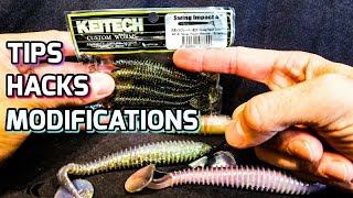 7 Swimbait HACKS to Catch MORE BASS Soft Plastic Swimbait Modifications 2018 [upl. by Tillie820]