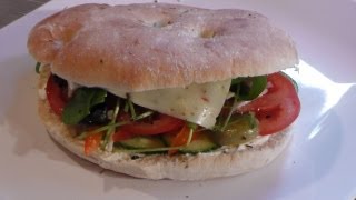 Focaccia Sandwich Rezept vegetarisch  Der Bio Koch 385 [upl. by Aneer]