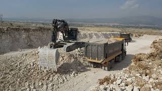 Hidromek 410LC Ekskavatör Taş Yüklüyor  HMK Excavator Loading Stone in Trucs [upl. by Adest134]