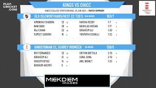 Kingstonian CC Surrey Midweek T20 v Old IsleworthiansHest CC T20 Second Eleven [upl. by Curtis]