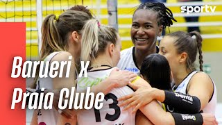 BARUERI 1 X 3 PRAIA CLUBE  MELHORES MOMENTOS  SUPERLIGA FEMININA DE VÔLEI 2022  sportv [upl. by Assehc836]