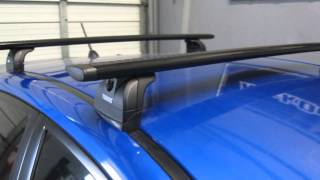 Subaru WRX STI with Thule 460R Podium BLACK AeroBlade Roof Rack by Rack Outfitters [upl. by Gilmer]