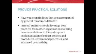 Internal and Performance Audit Programs A collaborative approach to success [upl. by Halil579]