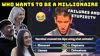 BRITISH FAMILY REACTS  Who Wants To Be A Millionaire Failures amp Stupidity [upl. by Celeski62]