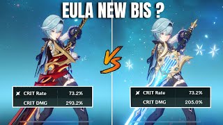 Eula Weapon Comparison Redhorn R1 vs Broken Pines R1  Genshin Impact [upl. by Puduns]