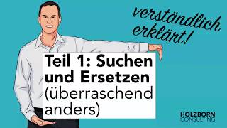 037 Suchen und Ersetzen überraschend anders Teil 1  Excel Tipp  Tutorial Grundlagen Suchfunktion [upl. by Arihs]