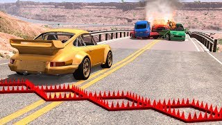 Collapsing Bridge Pileup Car Crashes 18  BeamNG DRIVE  SmashChan [upl. by Asela507]