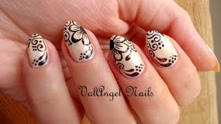 Nail Art Tutorial quotMehndiquot [upl. by Devaney]