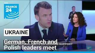 German French and Polish leaders meet to discuss support for Ukraine • FRANCE 24 English [upl. by Ahsuoj759]