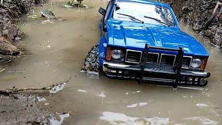 Rc Offroad WPL C24 adventure Enter mudding and water steadily [upl. by Niwrek788]