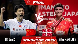 ⚪LIVE SCORE  FINAL  LEI Lan Xi CHN vs Viktor AXELSEN DEN  Hongkong Open 2024 Badminton [upl. by Yasui]