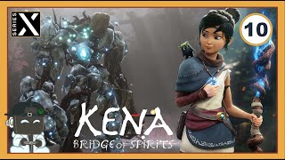 Gameplay KENA Bridge of Spirits 10  DURÍSIMA PELEA contra EL GUARDIAN DE PIEDRA  Xbox Series X [upl. by Avrenim]