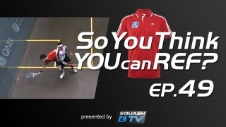 Squash  So You Think You Can Ref EP49  Selby v Darwish  Interference Access [upl. by Ardeen]