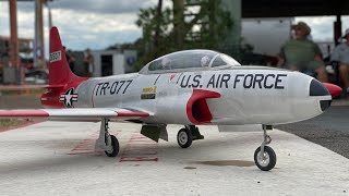 Scale RC Turbine Lockheed T33 Shooting Star BVM Jets  Bomberfield USA 2021 [upl. by Aletta235]