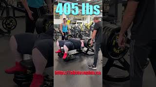 Bench Press 405 Pounds shorts fitness gym [upl. by Issy]