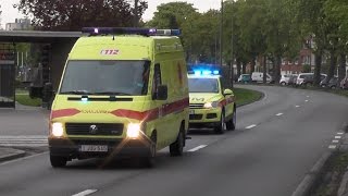 Civiele bescherming ambulance amp MUG Malle naar ZNA Middelheim [upl. by Eniger]