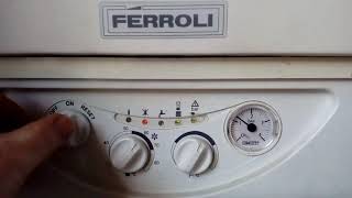 Ferroli F24 boiler central heating ignition working after reset [upl. by Atirat]