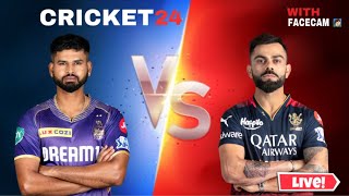 RCB VS KKR IPL Match  Cricket 24  C24 LIVE  shortslive cricket24 shortsfeed viralshort [upl. by Sillert]