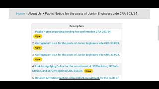 Pspcl JE amp ASSA Exam Date Update 🥳  CRA 301 to 308 update [upl. by Lotsirb]