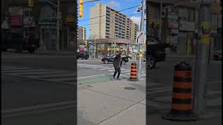 №648YZA cheerful man crosses the street on a red light [upl. by Annah]