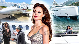 Angelina Jolies Lifestyle 2022  Net Worth Fortune Car Collection Mansion [upl. by Garbers808]