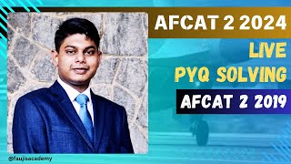 AFCAT 2 2019 Live PYQ Solving  Crack AFCAT 2 2024 Exam in 10 Days  AFCAT Solved PYQs afcat pyqs [upl. by Arhas744]