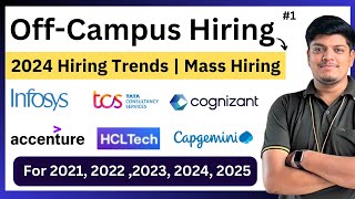 TCS Infosys HCLTech Capgemini Cognizant Accenture 2024 Hiring Trends  Diff Exam  20212024 [upl. by Aiveneg]