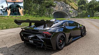 1100HP Lamborghini Huracan Super Trofeo Evo  Forza Horizon 5  Thrustmaster T300RS Gameplay [upl. by Bobbye]