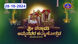 Sri Padmavathi Ammavari Kalyanotsavam  Tiruchanoor  28102024  SVBC3 Kannada  SVBC TTD [upl. by Ayek743]