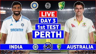 India v Australia 1st Test Day 3 Live  IND vs AUS 1st Test Live Scores amp Commentary  India Batting [upl. by Woody972]