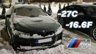 Extreme Cold Weather BMW M4 Test 27C 166F Cold Start And POV Drive [upl. by Alyakam]