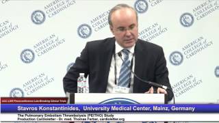 ACC 2013 Stavros Konstantinides University Medical Center Mainz Germany [upl. by Enad]