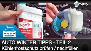 Auto Winter Tipps 2 Frostschutz Kühlflüssigkeit messen prüfen  Kühlflüssigkeit prüfen und auffüllen [upl. by Skoorb]