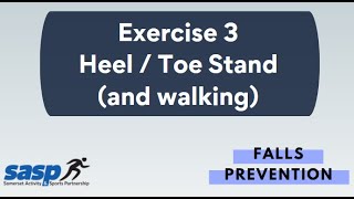 Falls Prevention Exercises Heel  Toe Stand [upl. by Nauqes]