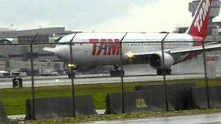 TAM Boeing 767 TAM boeing 767400 spectacular takeoff Miami FL USA [upl. by Chil]