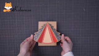 Making Tutorial  Kokorosa Dies  Cutting Dies  Cutting Dies with Foldable Christmas Tree [upl. by Essyla409]