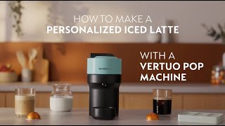 Nespresso Vertuo Pop  Over Ice Latte Coffee Preparation [upl. by Aisek]